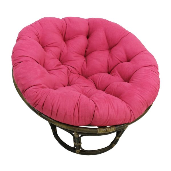 42" Rattan Papasan Chair with Micro Suede Cushion - International Caravan - Image 4