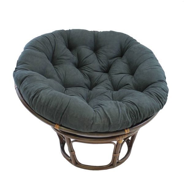 42" Rattan Papasan Chair with Micro Suede Cushion - International Caravan - Image 7