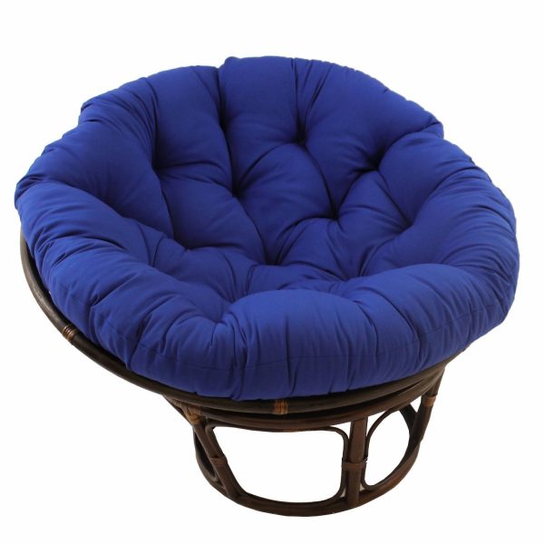 42" Rattan Papasan Chair with Solid Twill Cushion - International Caravan - Image 28