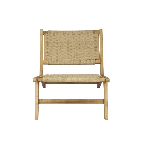 Parker Mid-Century Modern Woven Seagrass Wood Armless Lounge Chair - JONATHAN Y - Image 6