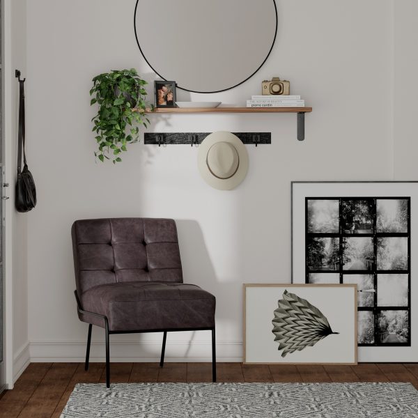 eLuxury Upholstered Tufted Accent Chair - Image 10