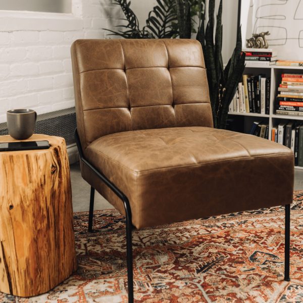 eLuxury Upholstered Tufted Accent Chair - Image 25