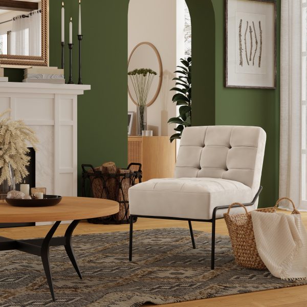 eLuxury Upholstered Tufted Accent Chair - Image 28
