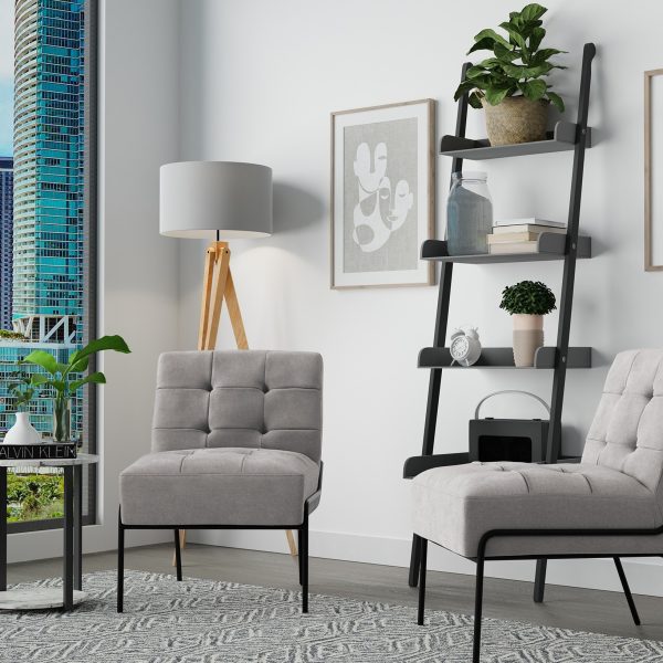 eLuxury Upholstered Tufted Accent Chair - Image 43