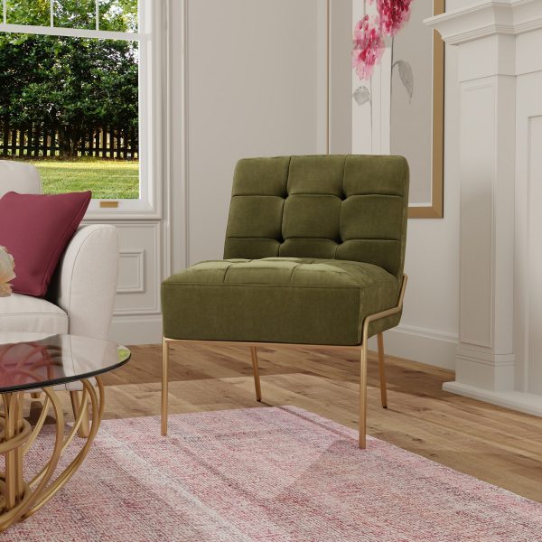 eLuxury Upholstered Tufted Accent Chair - Image 46