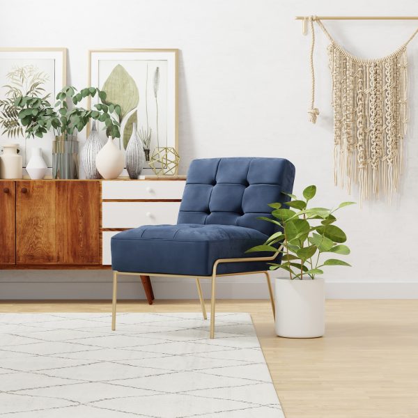 eLuxury Upholstered Tufted Accent Chair - Image 63